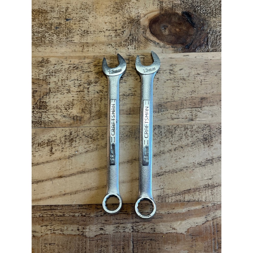 Craftsman 12mm 13mm Combination Wrench Set Forged in USA VV Series Metric 2pc